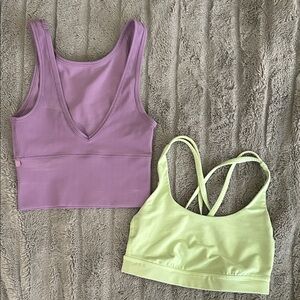 Lululemon Women's Lavender and Green Sports Bras